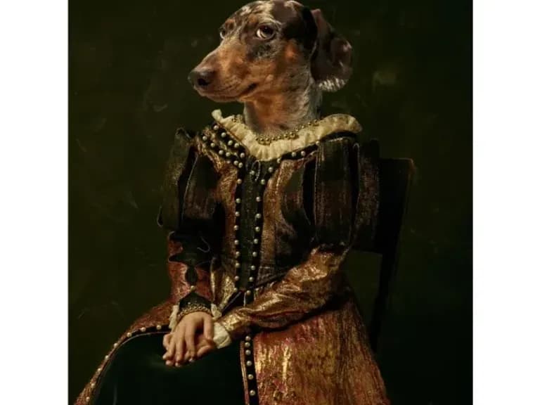 КАРТИНА НА СТЕКЛЕ PRINCESS DOG 120X80СМ