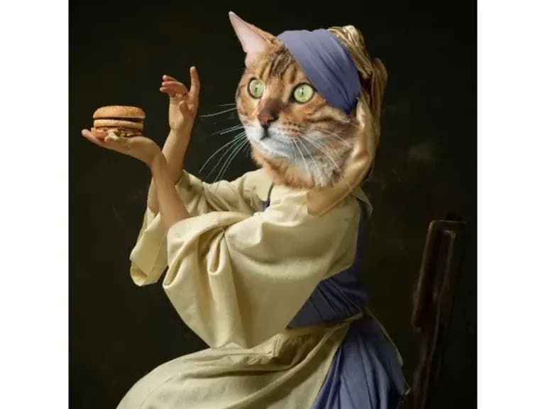 КАРТИНА НА СТЕКЛЕ VINTAGE CAT 120X80СМ