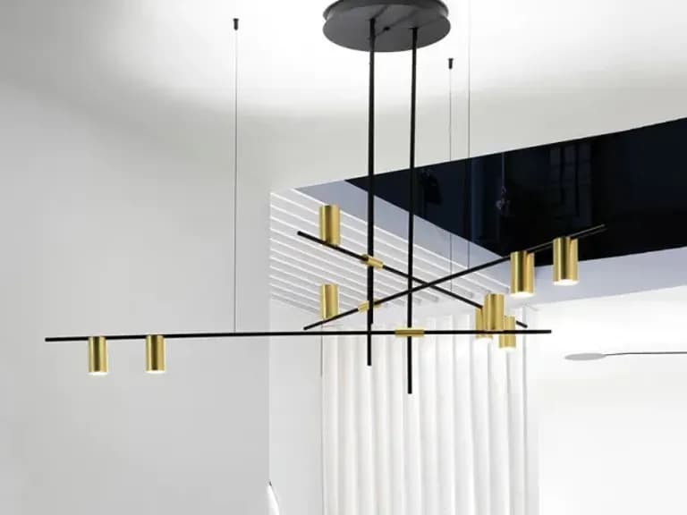 ЛЮСТРА LED BLACK/GOLD L137 9P