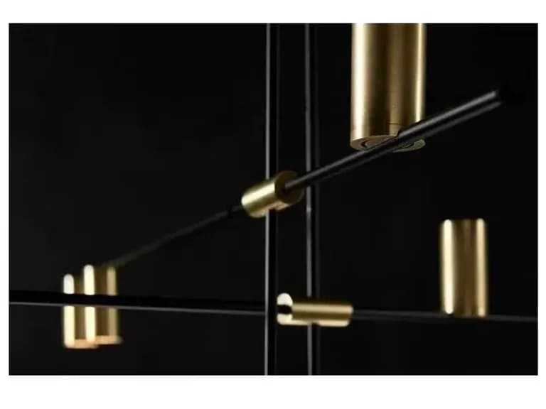 ЛЮСТРА LED BLACK/GOLD L137 9P 5