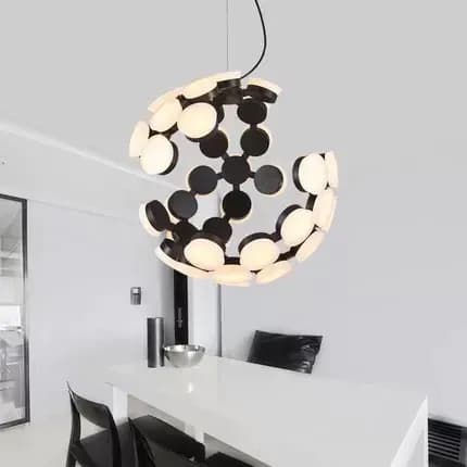 ЛЮСТРА LED NORDIC MOON BLACK&WHITE D50 3