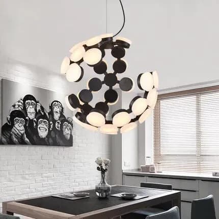 ЛЮСТРА LED NORDIC MOON BLACK&WHITE D50 5