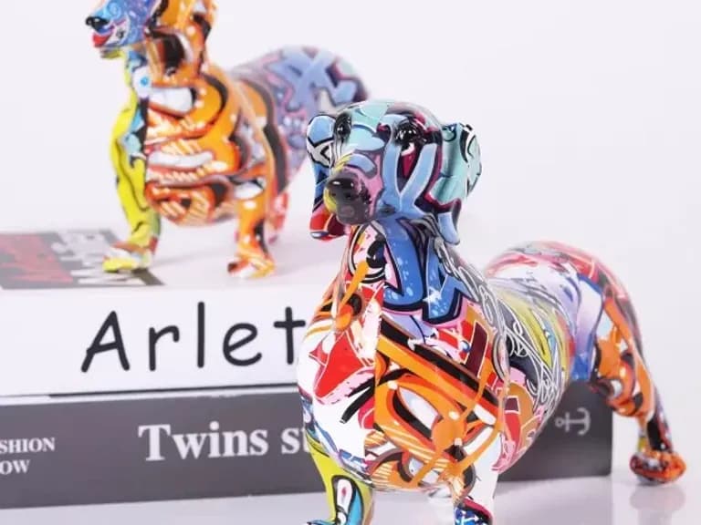 СТАТУЭТКА GRAFFITI DACHSHUND H14CM