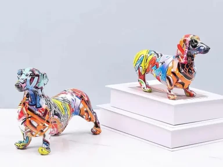 СТАТУЭТКА GRAFFITI DACHSHUND H14CM 4