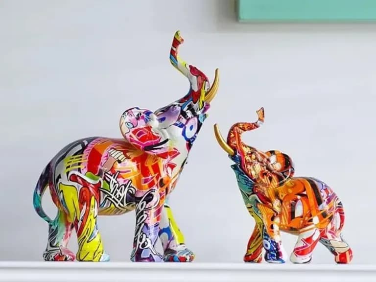 СТАТУЭТКА GRAFFITI ELEPHANT 17CM 3