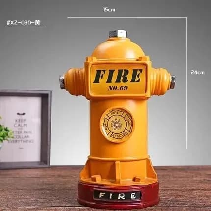 СТАТУЭТКА КОПИЛКА FIRE HYDRANT RED 3