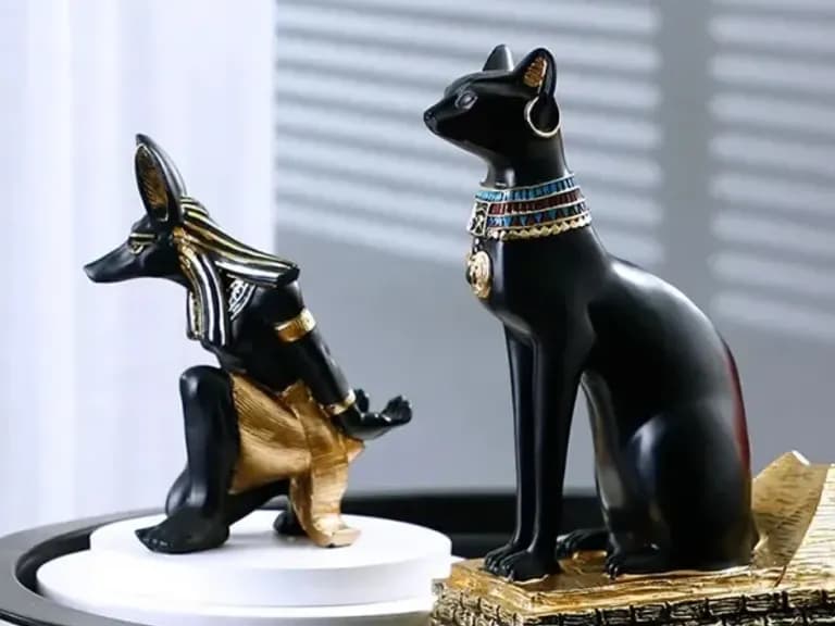 СТАТУЭТКА ПОДСТАВКА ДЛЯ ВИНА ANUBIS DOG 17CM 2