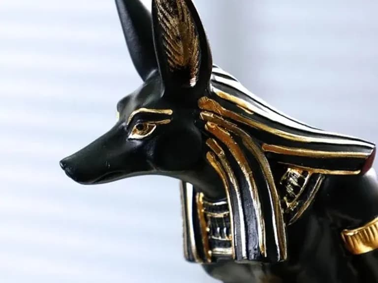 СТАТУЭТКА ПОДСТАВКА ДЛЯ ВИНА ANUBIS DOG 17CM 4