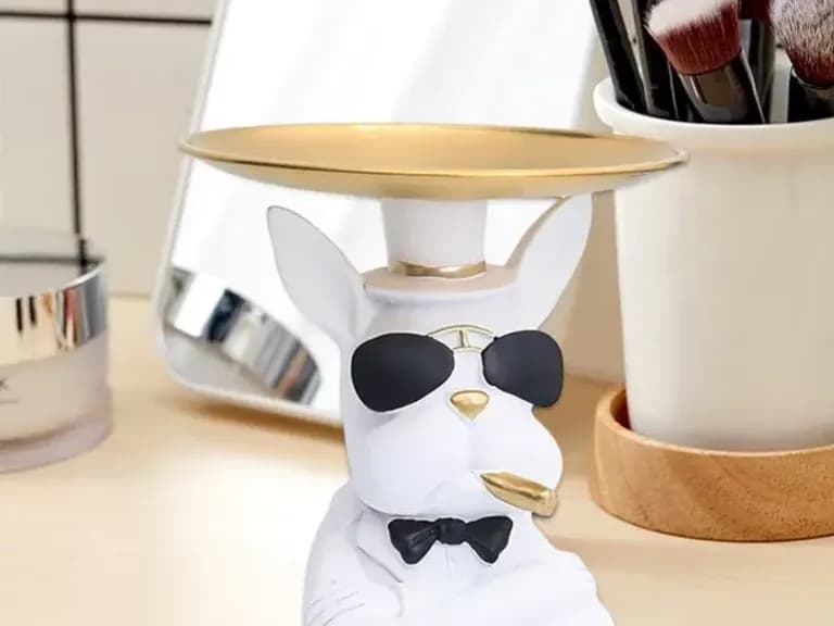 СТАТУЭТКА ПОДСТАВКА WHITE BULLDOG 18CM 2