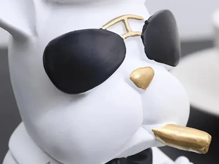 СТАТУЭТКА ПОДСТАВКА WHITE BULLDOG 18CM 3